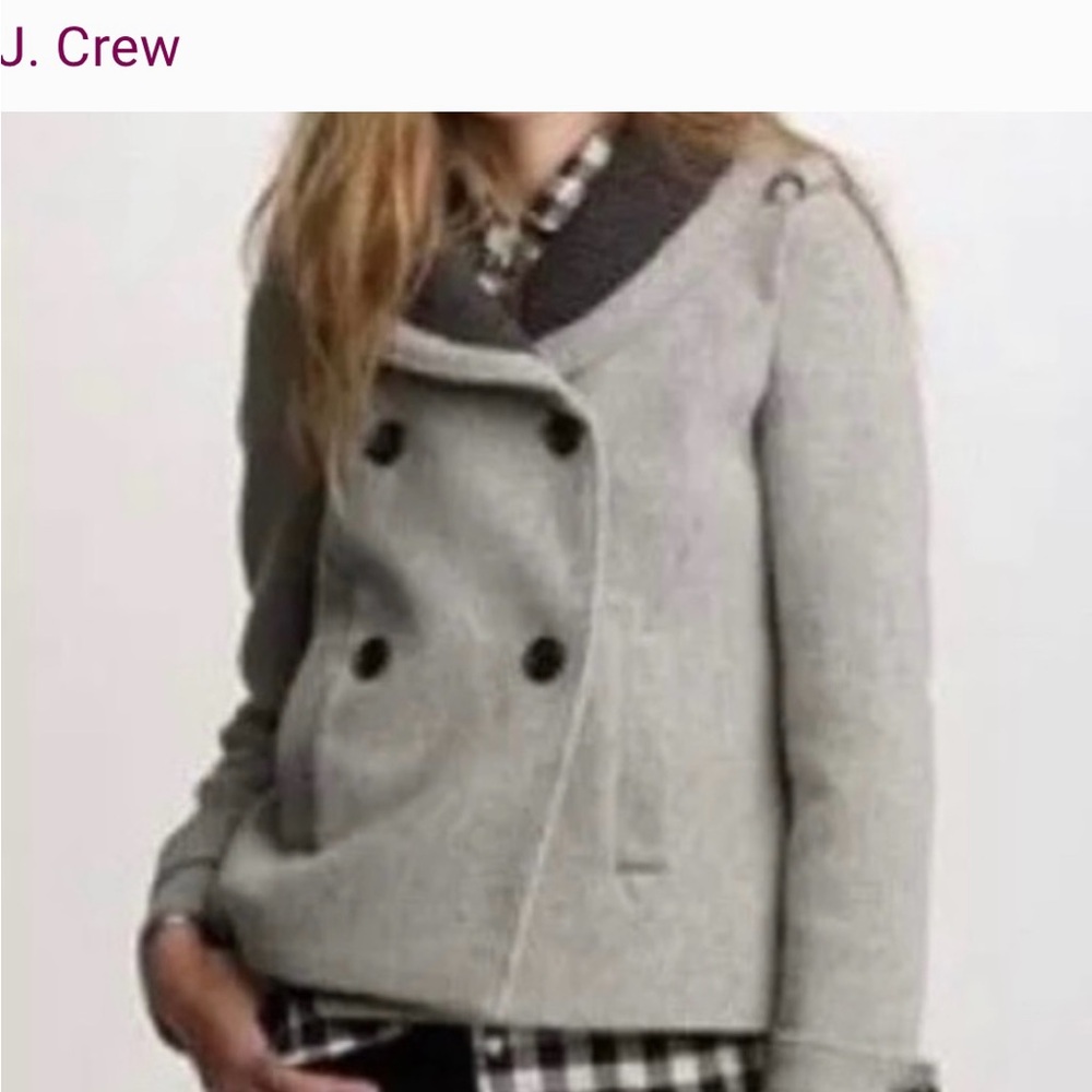 J. Crew Stadium cloth lined pea coat
